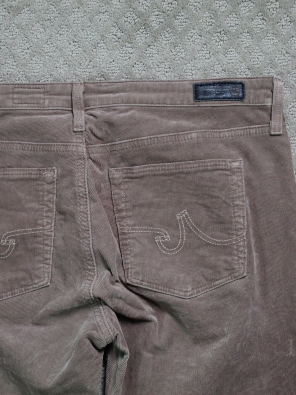 AG Adriano Goldschmied Prima Cigarette Leg Womens 8 Tan Corduroy Pants - Picture 4 of 8